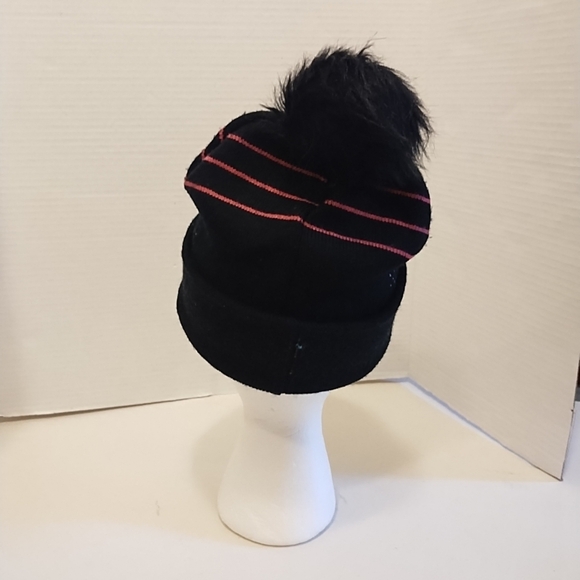 Snow Black Beanie With Rhinestone & Multicolored One Size Fits Most - Picture 4 of 6